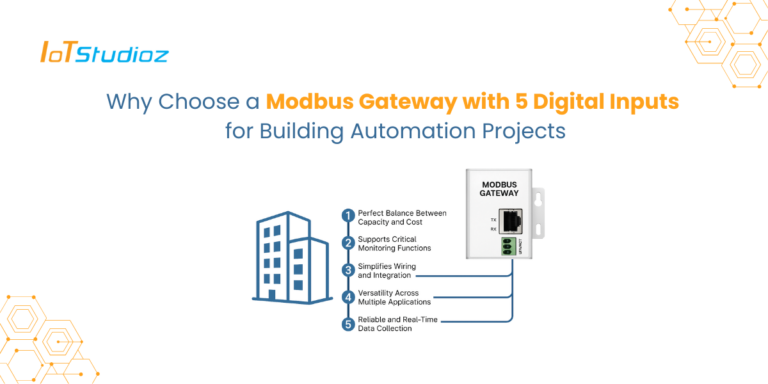 Modbus Gateway with 5 Inputs for Automation