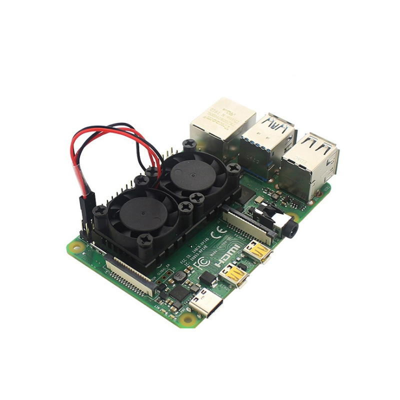 Double Fans Radiator for Raspberry Pi