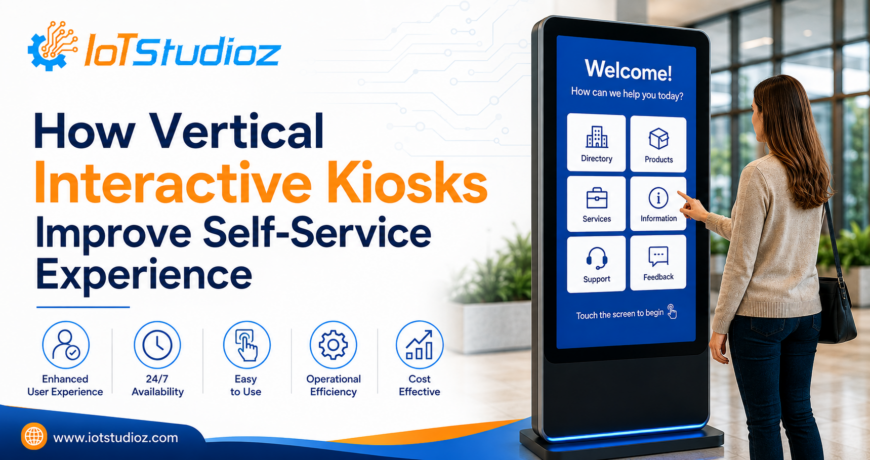 How Vertical Interactive Kiosks Improve Self-Service Experience